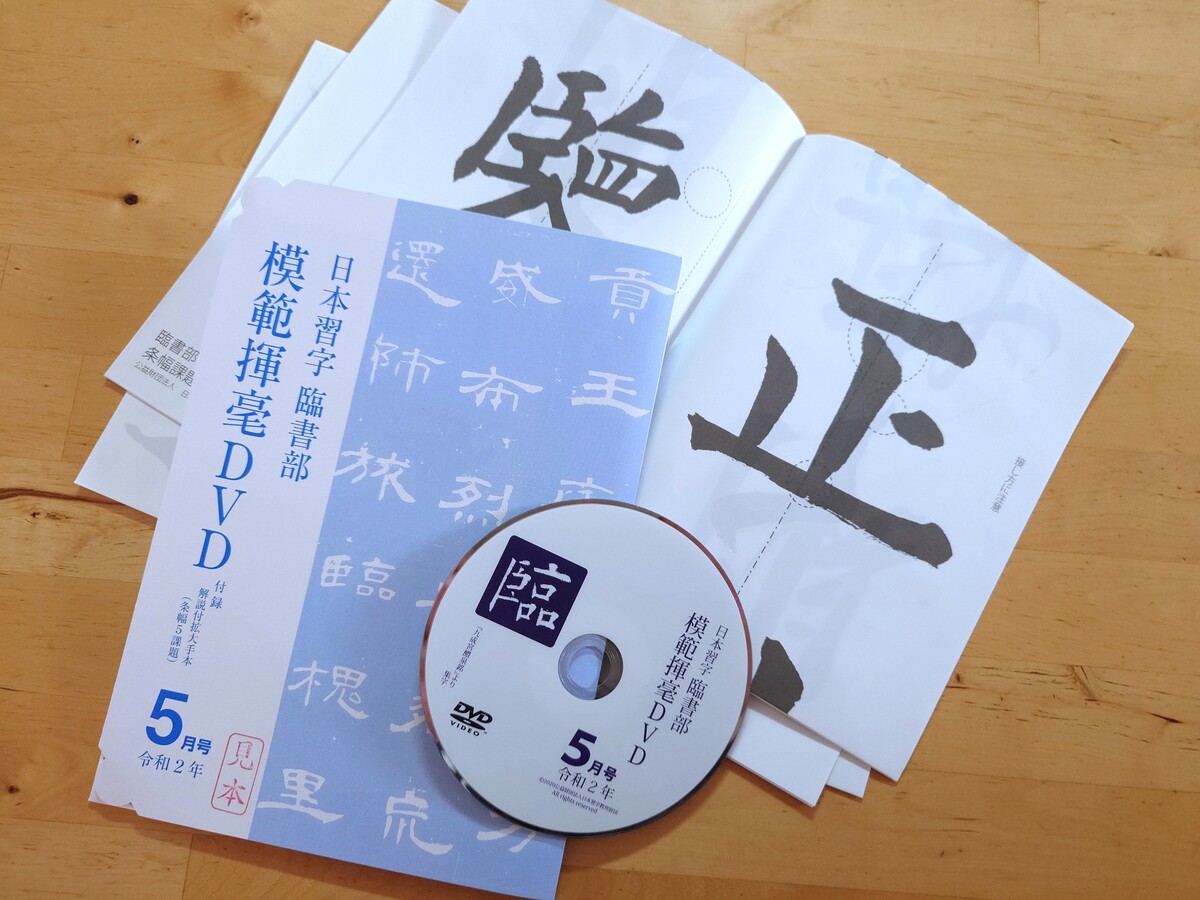 日本習字 臨書部 模範揮毫DVD 令和3年度 1年分 - 参考書